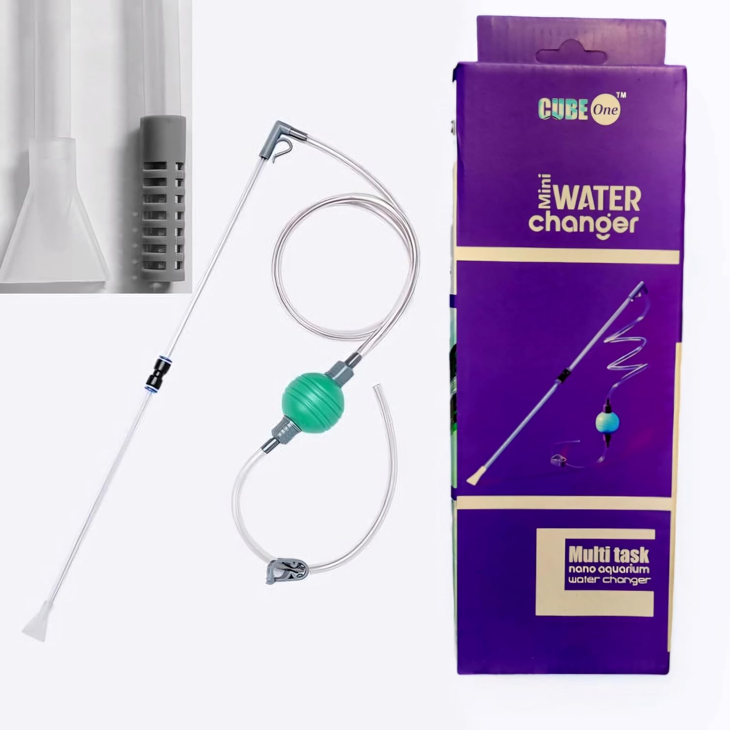 Cube One Mini Aquarium Water Changer, Multi-Task Gravel Cleaner